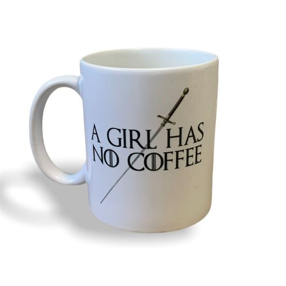 A Girl Has No Coffee (Arya Stark, Game of Thrones) coffee mug - Picture 1 of 5